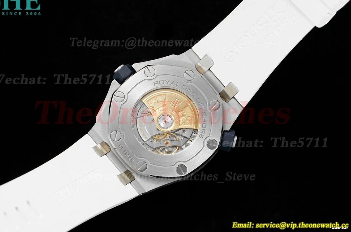 Oak RU SS Dial 15710 Clone Super Offshore Diver White Royal 42mm SA3120 APSF 0411